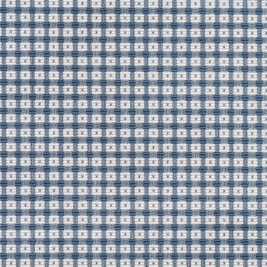 Patterned fabric with blue and white checkered design