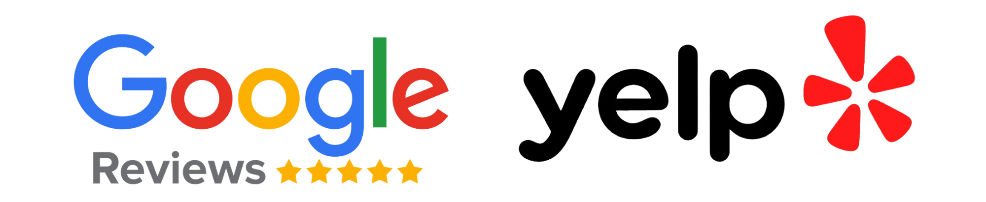 Logos of Google Reviews and Yelp on a white background